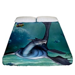 Awesome Seadragon Fitted Sheet (california King Size) by FantasyWorld7