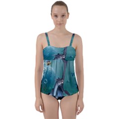 Awesome Seadragon Twist Front Tankini Set by FantasyWorld7