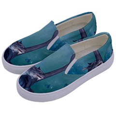 Awesome Seadragon Kids  Canvas Slip Ons by FantasyWorld7