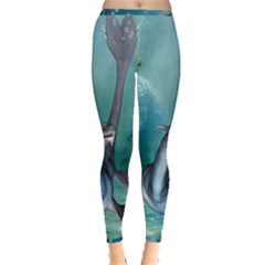 Awesome Seadragon Inside Out Leggings by FantasyWorld7