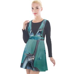 Awesome Seadragon Plunge Pinafore Velour Dress by FantasyWorld7