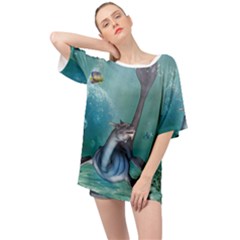 Awesome Seadragon Oversized Chiffon Top by FantasyWorld7