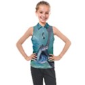 Awesome Seadragon Kids  Sleeveless Polo Tee View1