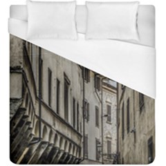 Houses At Historic Center Of Florence, Italy Duvet Cover (king Size) by dflcprintsclothing