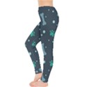 Bons Foot Prints Pattern Background Leggings  View3