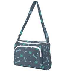 Bons Foot Prints Pattern Background Front Pocket Crossbody Bag