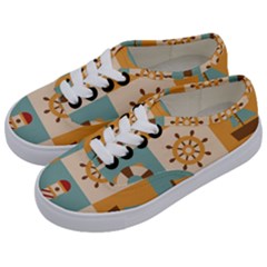 Nautical Elements Collection Kids  Classic Low Top Sneakers