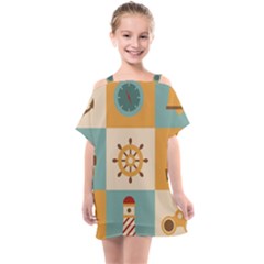 Nautical Elements Collection Kids  One Piece Chiffon Dress