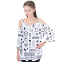 Pattern Hipster Abstract Form Geometric Line Variety Shapes Polkadots Fashion Style Seamless Flutter Tees View1