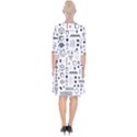 Pattern Hipster Abstract Form Geometric Line Variety Shapes Polkadots Fashion Style Seamless Wrap Up Cocktail Dress View2