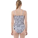 Pattern Hipster Abstract Form Geometric Line Variety Shapes Polkadots Fashion Style Seamless Cut Out Top Tankini Set View2