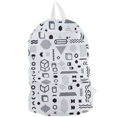 Pattern Hipster Abstract Form Geometric Line Variety Shapes Polkadots Fashion Style Seamless Foldable Lightweight Backpack by Vaneshart