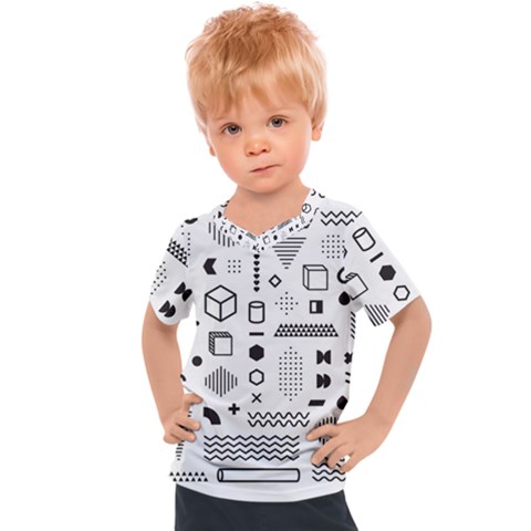 Pattern Hipster Abstract Form Geometric Line Variety Shapes Polkadots Fashion Style Seamless Kids  Sports Tee by Vaneshart