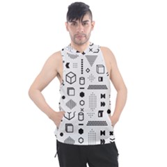 Pattern Hipster Abstract Form Geometric Line Variety Shapes Polkadots Fashion Style Seamless Men s Sleeveless Hoodie by Vaneshart