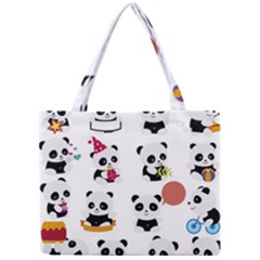 Playing Pandas Cartoons Mini Tote Bag by Vaneshart