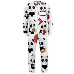 Playing Pandas Cartoons Onepiece Jumpsuit (men)  by Vaneshart