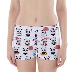 Playing Pandas Cartoons Boyleg Bikini Wrap Bottoms by Vaneshart