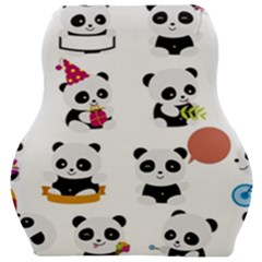 Playing Pandas Cartoons Car Seat Velour Cushion  by Vaneshart