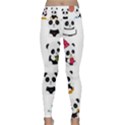 Playing Pandas Cartoons Lightweight Velour Classic Yoga Leggings View1