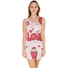 Hand Drawn Valentines Day Element Collection Bodycon Dress by Vaneshart