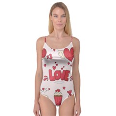 Hand Drawn Valentines Day Element Collection Camisole Leotard  by Vaneshart