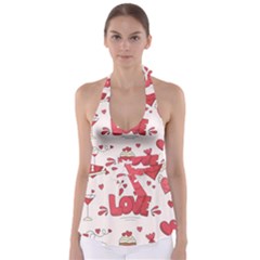 Hand Drawn Valentines Day Element Collection Babydoll Tankini Top by Vaneshart