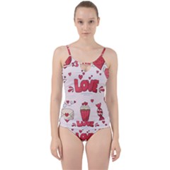 Hand Drawn Valentines Day Element Collection Cut Out Top Tankini Set by Vaneshart