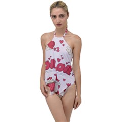 Hand Drawn Valentines Day Element Collection Go With The Flow One Piece Swimsuit by Vaneshart