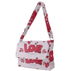 Hand Drawn Valentines Day Element Collection Full Print Messenger Bag (s) by Vaneshart