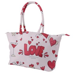 Hand Drawn Valentines Day Element Collection Canvas Shoulder Bag