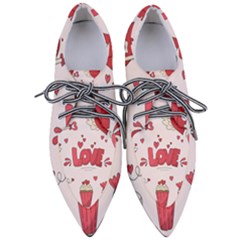 Hand Drawn Valentines Day Element Collection Women s Pointed Oxford Shoes by Vaneshart