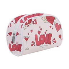 Hand Drawn Valentines Day Element Collection Makeup Case (small) by Vaneshart