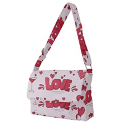 Hand Drawn Valentines Day Element Collection Full Print Messenger Bag (l) by Vaneshart