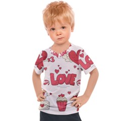 Hand Drawn Valentines Day Element Collection Kids  Sports Tee