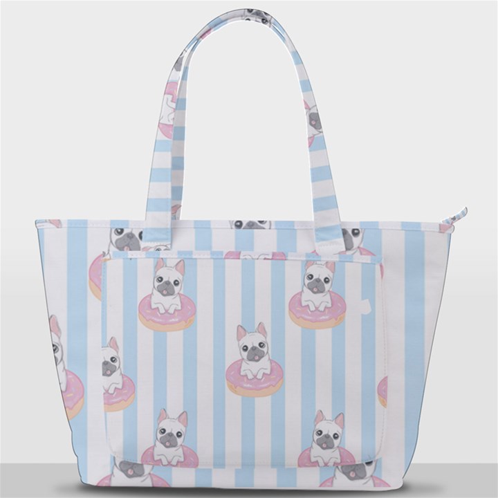 French Bulldog Dog Seamless Pattern Back Pocket Shoulder Bag 