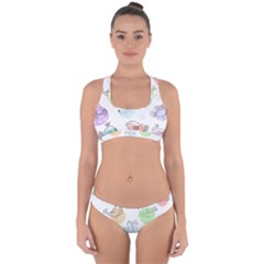 Cartoon Bird Cute Doodle Bird Cross Back Hipster Bikini Set by Vaneshart