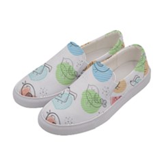 Cartoon Bird Cute Doodle Bird Women s Canvas Slip Ons by Vaneshart