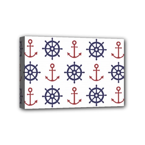 Nautical Seamless Pattern Mini Canvas 6  X 4  (stretched) by Vaneshart