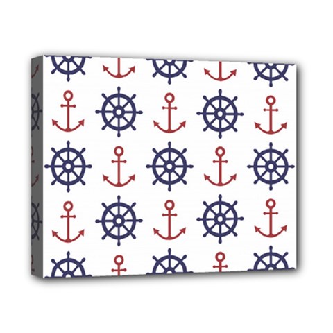 Nautical Seamless Pattern Canvas 10  X 8  (stretched) by Vaneshart