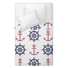 Nautical Seamless Pattern Duvet Cover Double Side (single Size) by Vaneshart