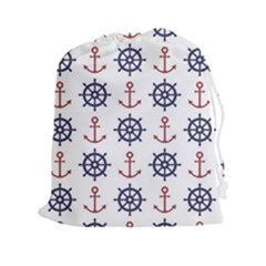 Nautical Seamless Pattern Drawstring Pouch (2xl) by Vaneshart