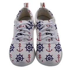 Nautical Seamless Pattern Women Athletic Shoes by Vaneshart