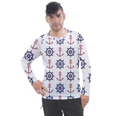 Nautical Seamless Pattern Men s Pique Long Sleeve Tee