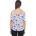 Hearts Seamless Pattern Memphis Style Cutout Shoulder Tee View2