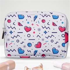 Hearts Seamless Pattern Memphis Style Make Up Pouch (medium) by Vaneshart