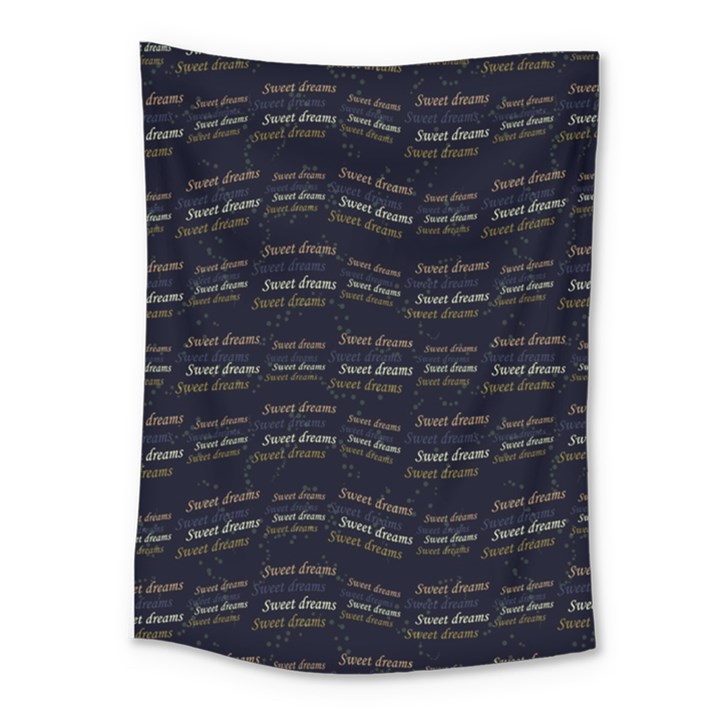 Sweet Dreams Phrase Motif Typographic Pattern Medium Tapestry