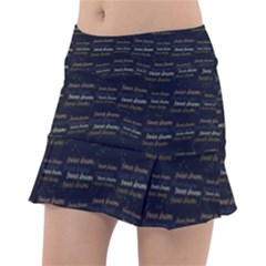 Sweet Dreams Phrase Motif Typographic Pattern Tennis Skorts