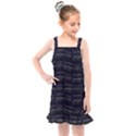 Sweet Dreams Phrase Motif Typographic Pattern Kids  Overall Dress View1