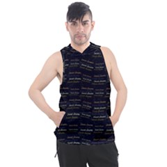 Sweet Dreams Phrase Motif Typographic Pattern Men s Sleeveless Hoodie