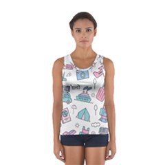 Transportation Seamless Pattern Sport Tank Top  by Vaneshart